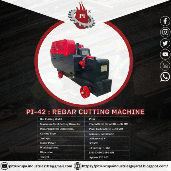 Rebar Cutting Machine PI-42 - Image 5