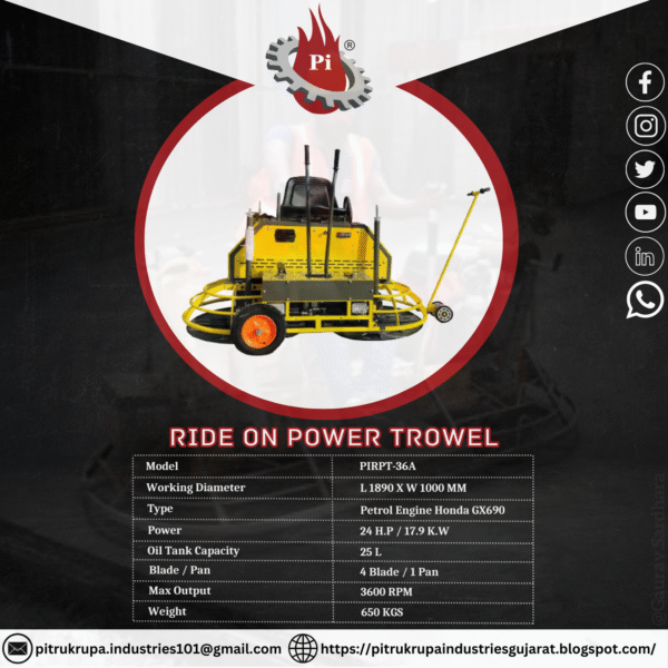 Ride On Power Trowel - Image 5