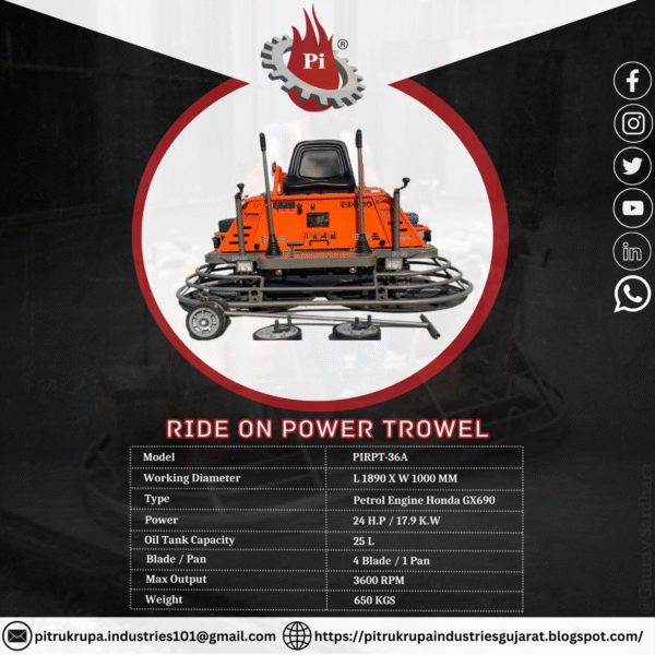 Ride On Power Trowel - Image 4