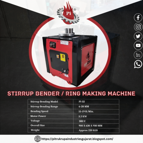 Stirrup Bending Machine PI-32 - Image 6