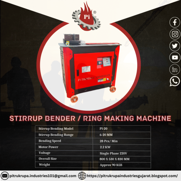 Stirrup Bending Machine PI-20 1Phase - Image 2