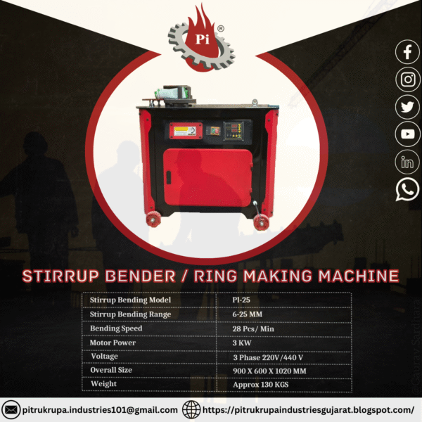 Stirrup Bending Machine PI-25 - Image 2