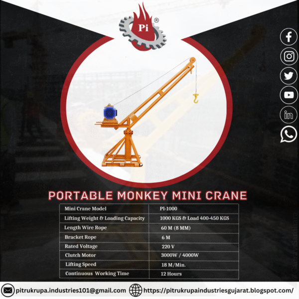 Mini Monkey Lift PI-1000 KGS - Image 3