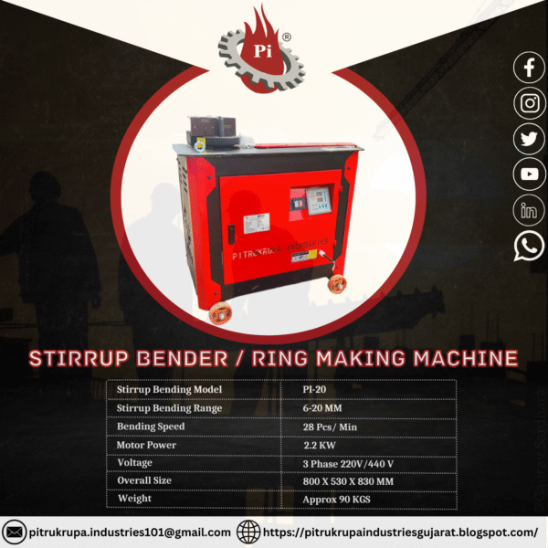 Stirrup Bending Machine PI-20 3Phase - Image 2