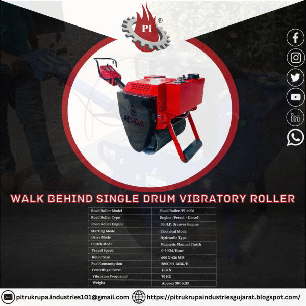 Walk Behind Single Drum Road Roller - Image 2