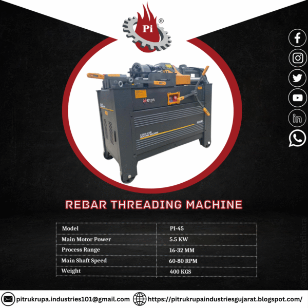 Rebar Threading Machine PI-CDRG-45 - Image 2
